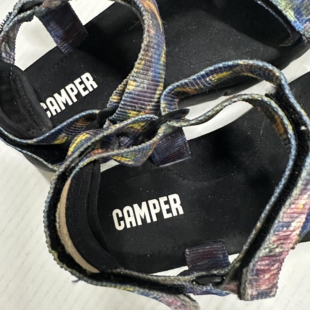 Camper Oruga Up Platform Sandal Womens Size 6 36 Multicolor Tie Dye Strappy - Picture 4 of 9